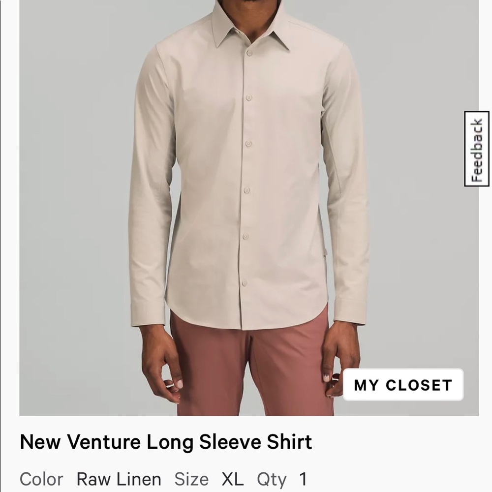 Lululemon New Venture Long Sleeve Shirt (nwt)